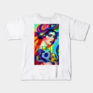 Surrounded by colors and shapes Kids T-Shirt